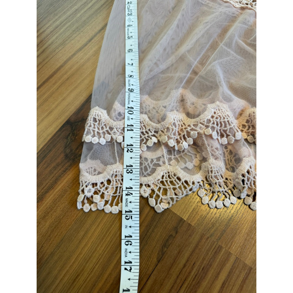 Dainty Coquette Lace Babydoll Top Sheer Embroidered Cottagecore Women’s Medium - Picture 6 of 10